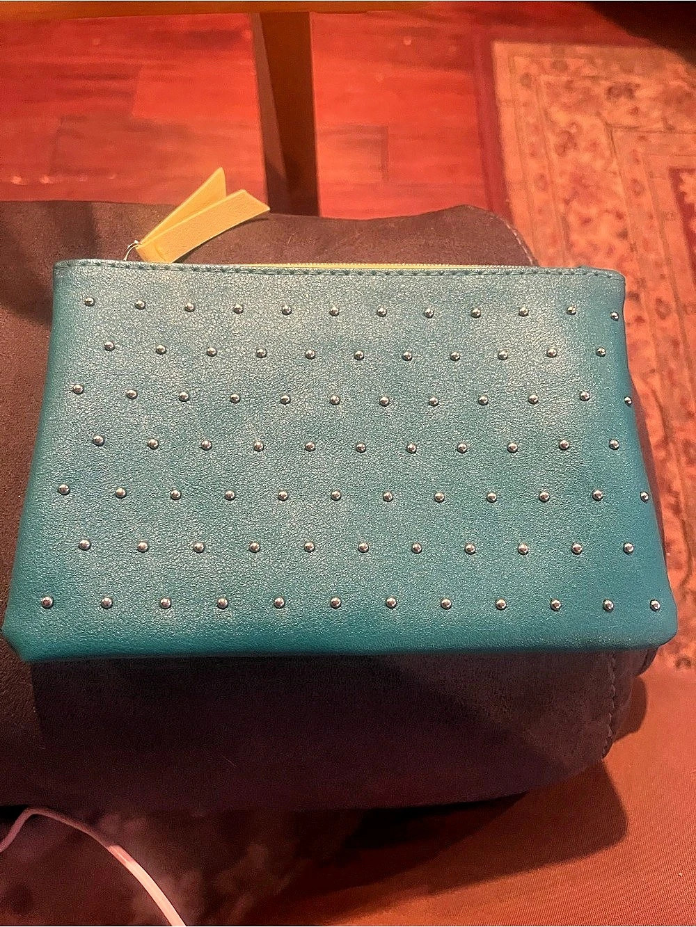 Ipsy 100th Glam Bag Teal Studded Cosmetic Pouch